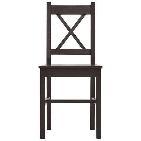 Maison Madeleine -  11 Piece Dining Set Pinewood Dark Brown